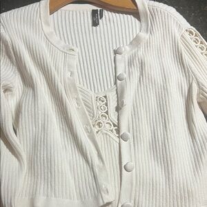 Marciano Cream Button-Up Cardigan